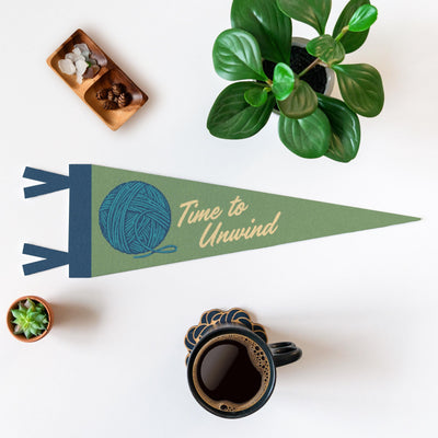Time to Unwind Felt Pennant