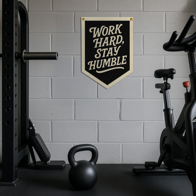 Work Hard Stay Humble Felt Camp Flag