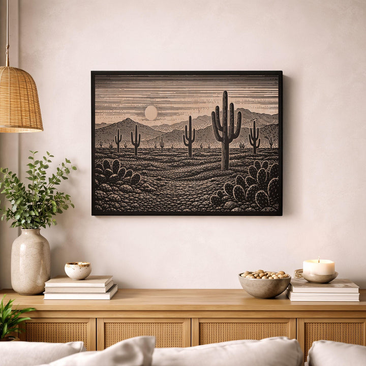 Sonora Mexico Engraved Birch Art Panel