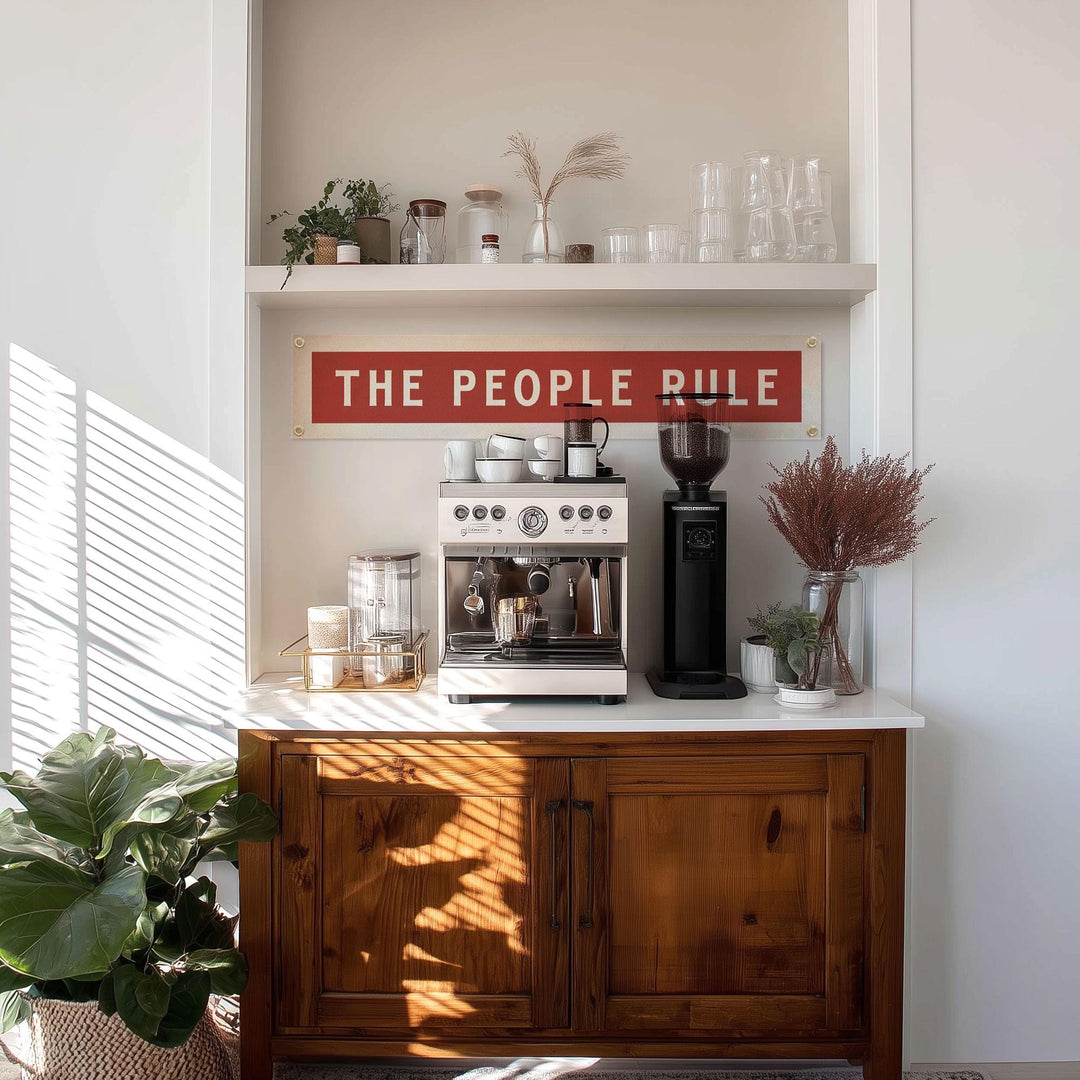 The People Rule Felt Sign Banner