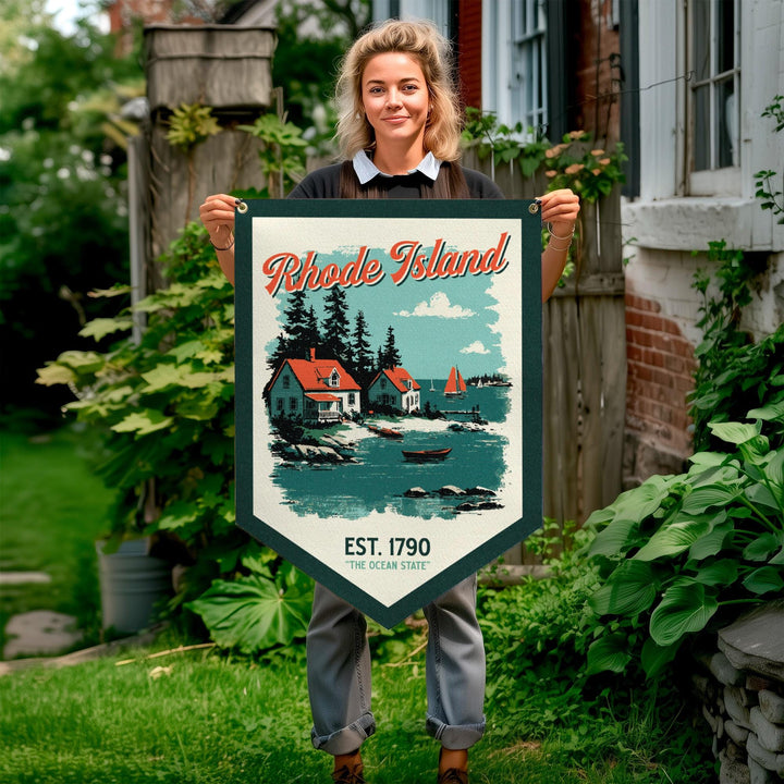 Rhode Island Felt Camp Flag