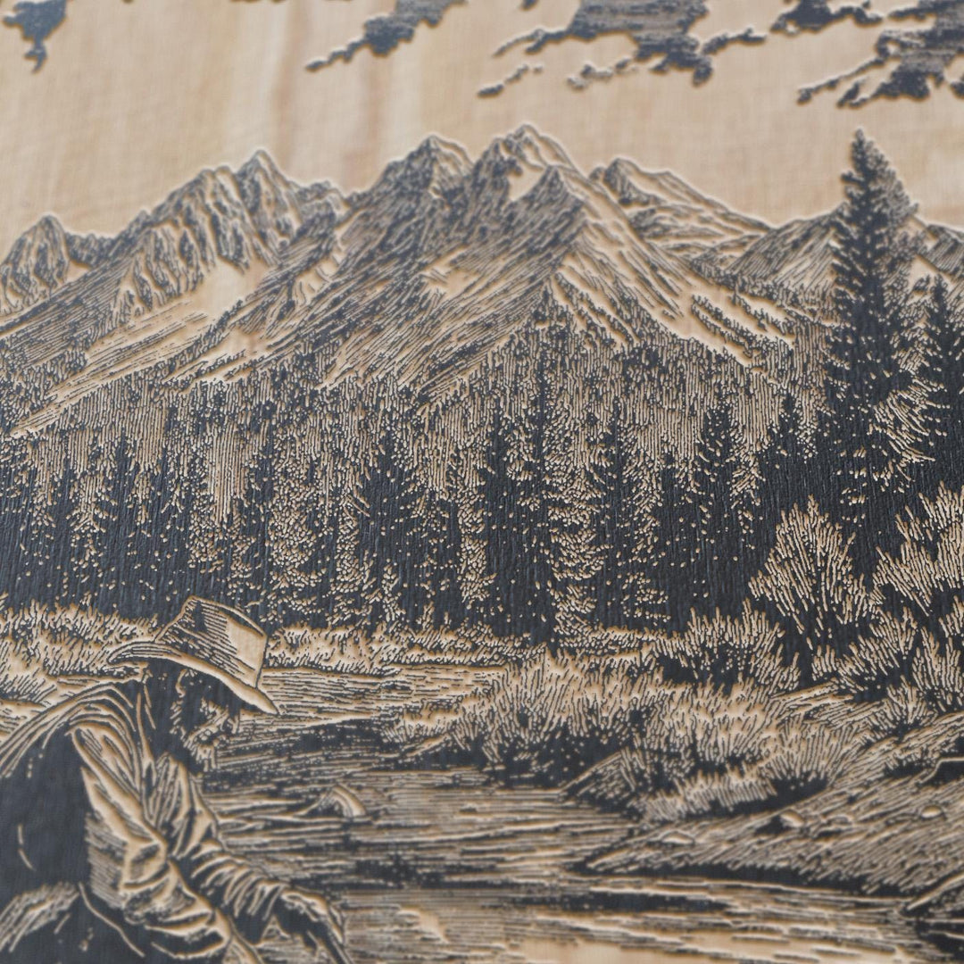 Prospector Engraved Illustration