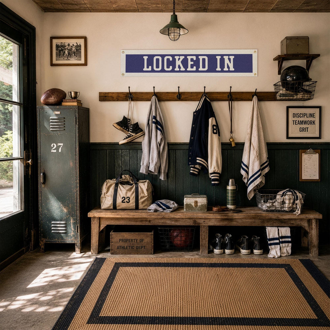 Locked In Felt Banner