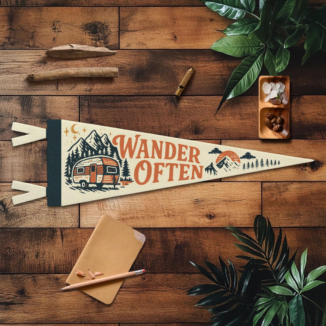 Wander Often Felt Pennant