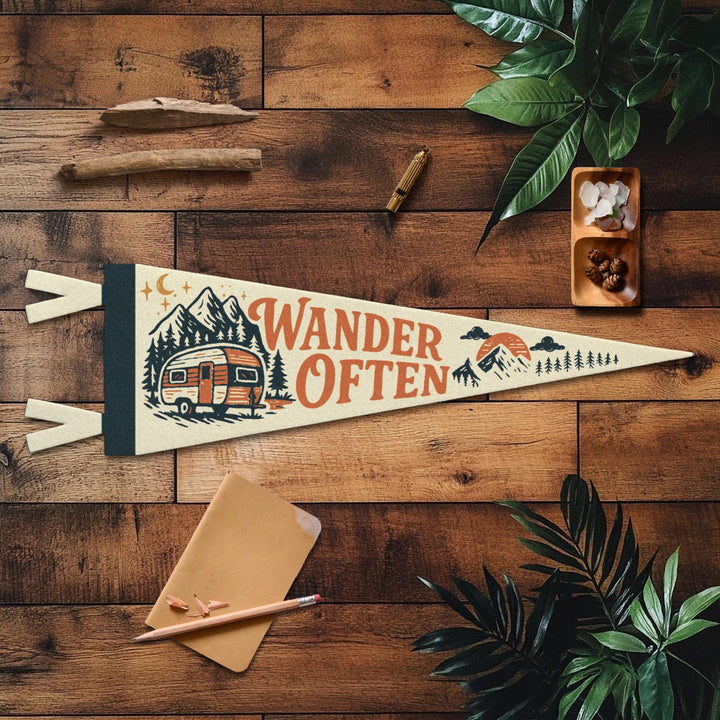 Wander Often Felt Pennant