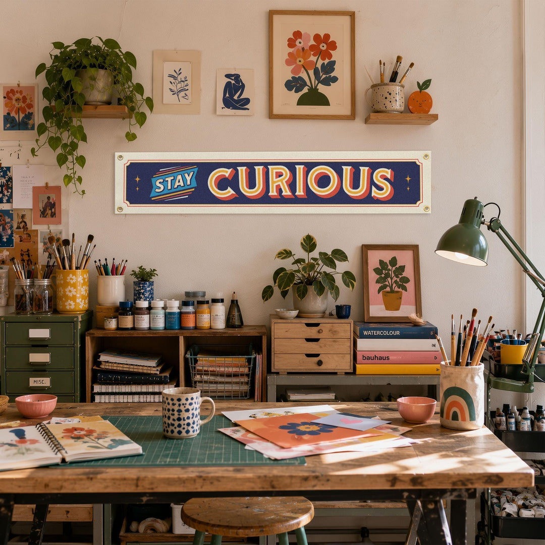 Stay Curious Felt Banner