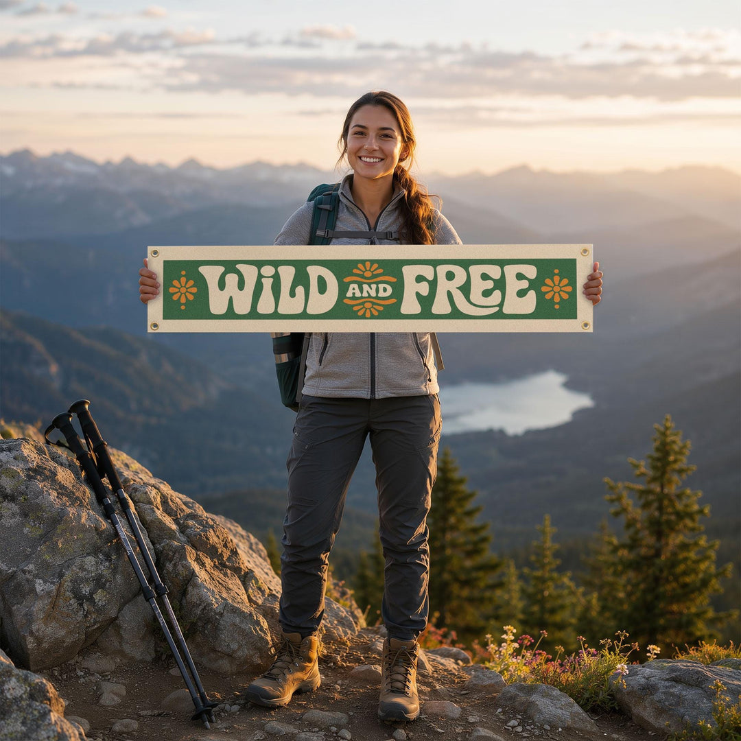 Wild and Free Felt Banner
