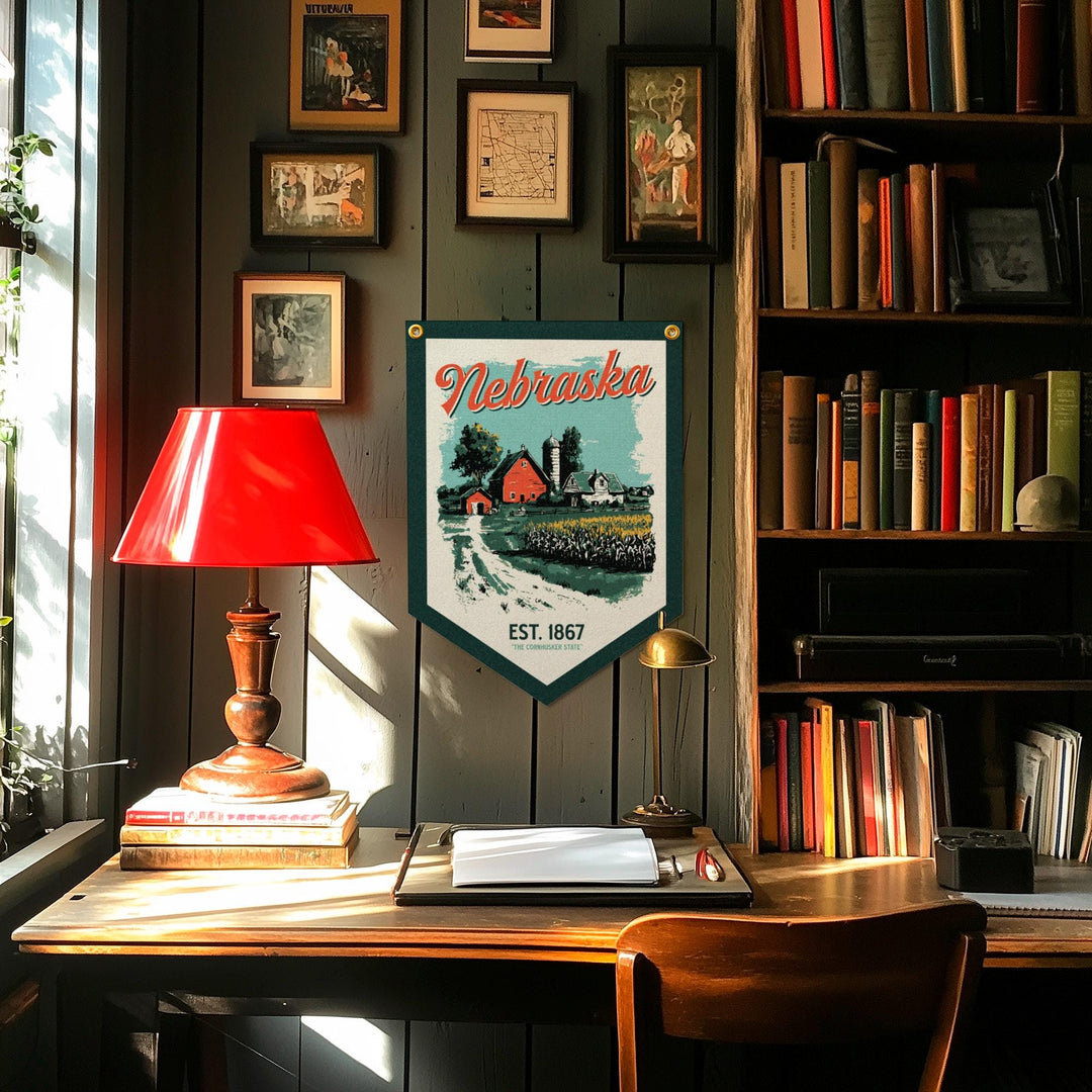 Nebraska Felt Camp Flag