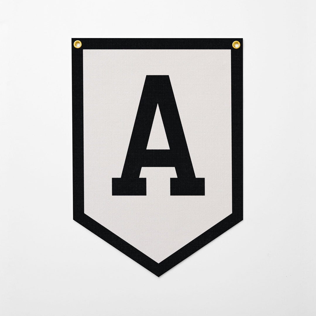 Custom Initials Felt Camp Banner