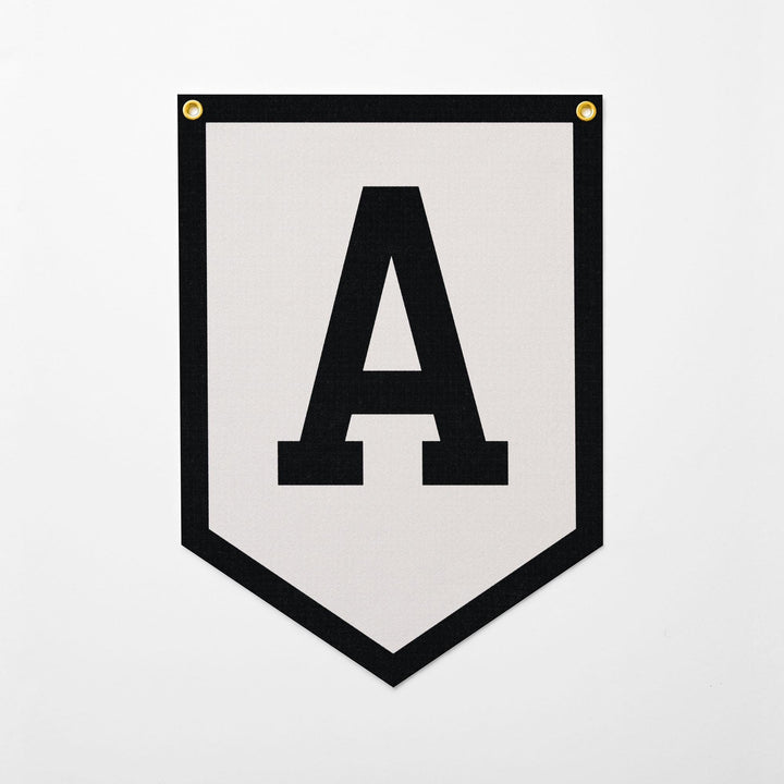 Custom Initials Felt Camp Banner