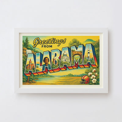 Alabama Postcard Art Print