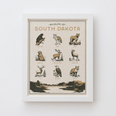 South Dakota Wildlife Print