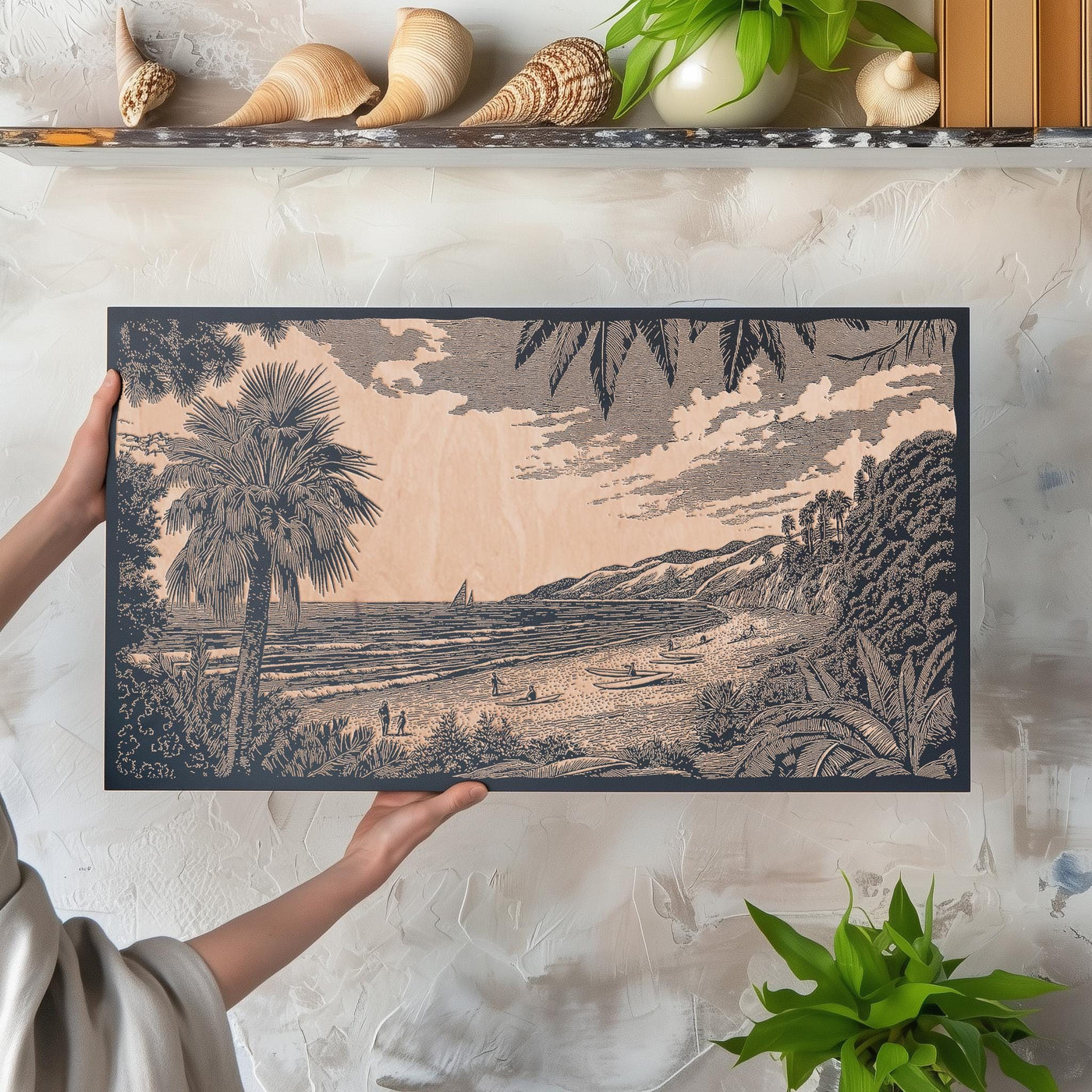 Surfing Beach Wall Art