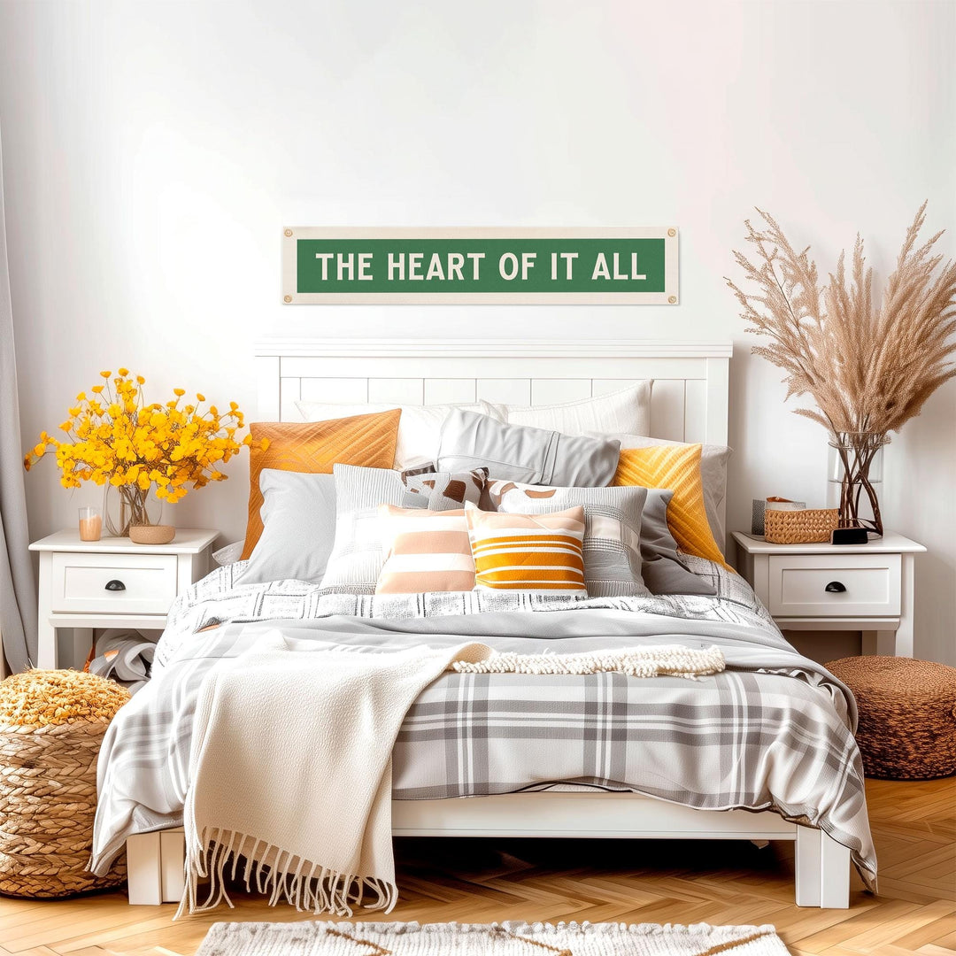 The Heart Of It All Felt Sign Banner