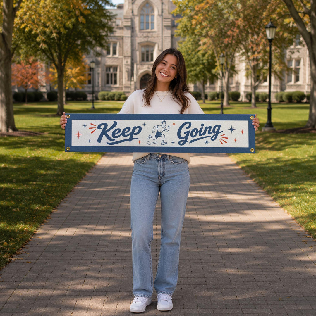 Keep Going Felt Banner