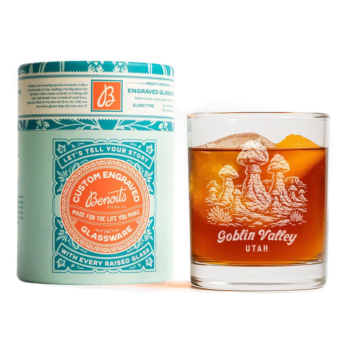 Goblin Valley Utah Engraved Glass