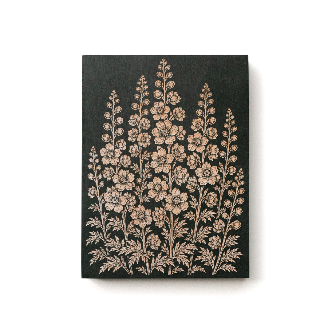 Delphinium Engraved Birch Art Panel