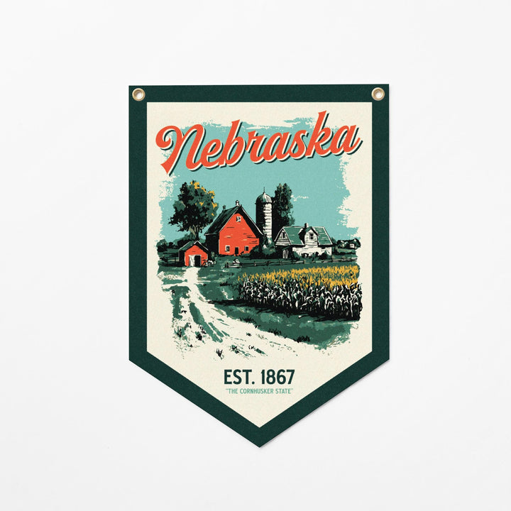 Nebraska Felt Camp Flag