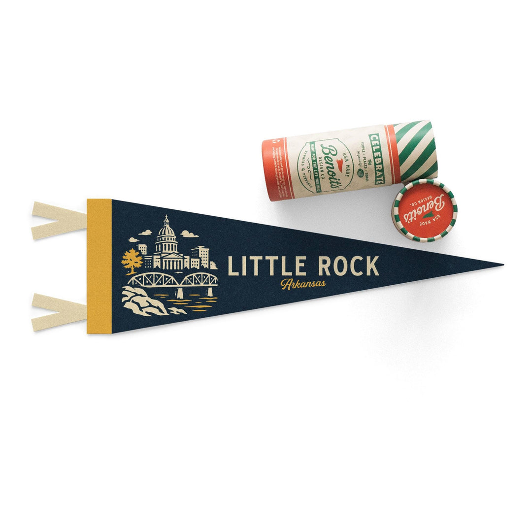 Little Rock Arkansas Felt Pennant