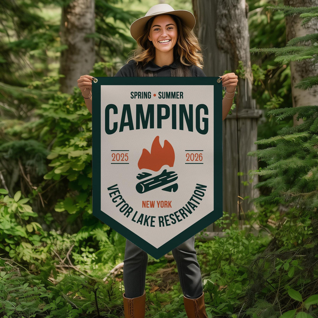 Custom logo Felt Camp Flag