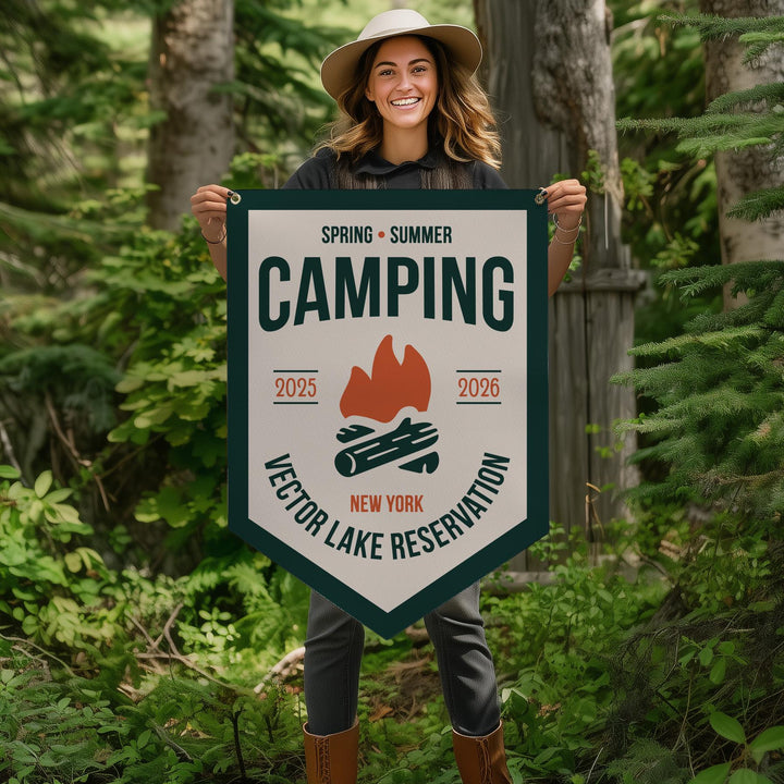 Custom logo Felt Camp Flag
