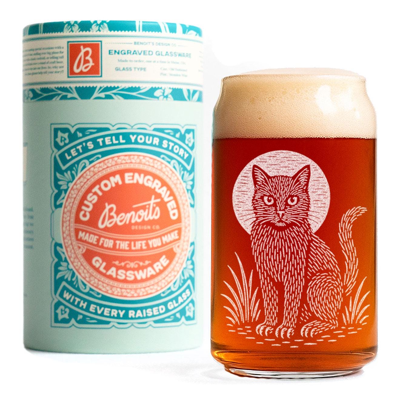 Black Cat & Moon Glasses