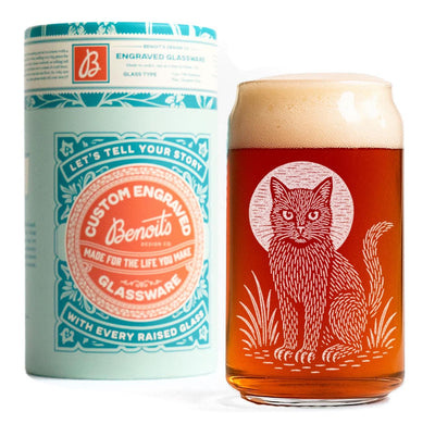 Black Cat & Moon Glasses