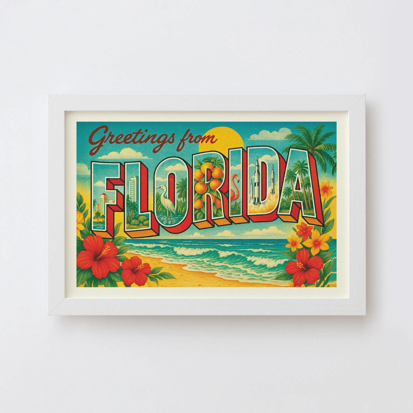 Florida Postcard Art Print