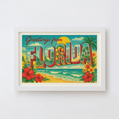 Florida Postcard Art Print