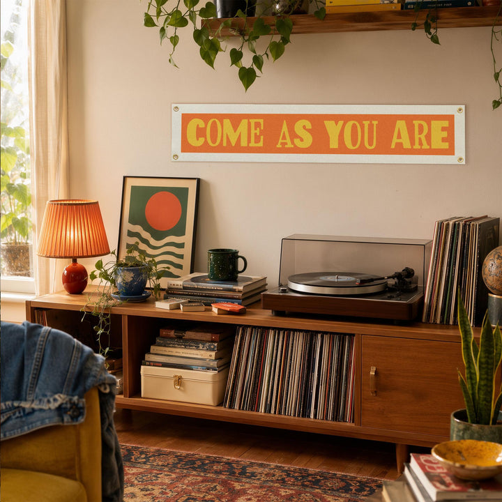 Come As You Are Felt Banner