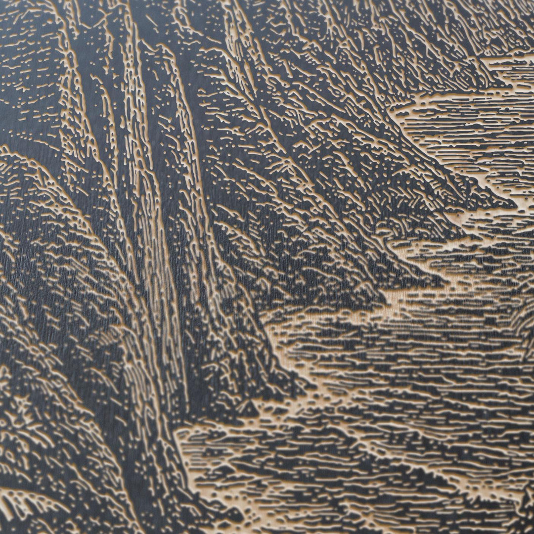 Nā Pali Coast Engraved Birch Art Panel