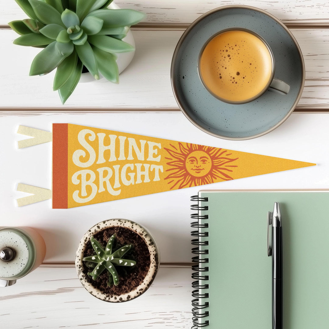 Shine Bright Felt Pennant