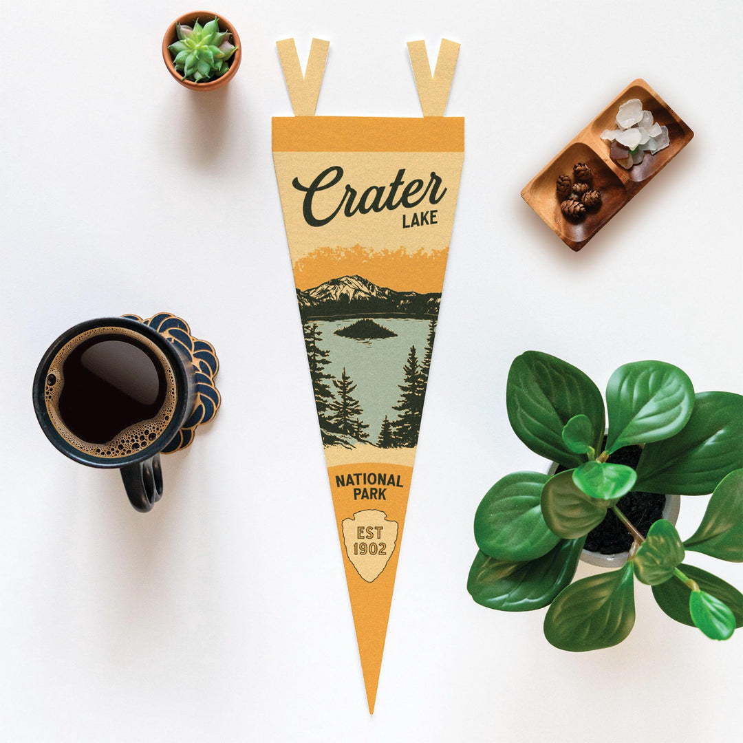 Crater Lake National Park Felt Pennant