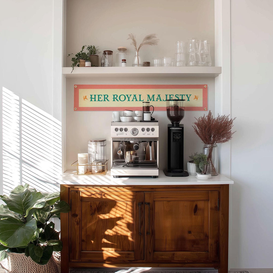 Her Royal Majesty Felt Banner