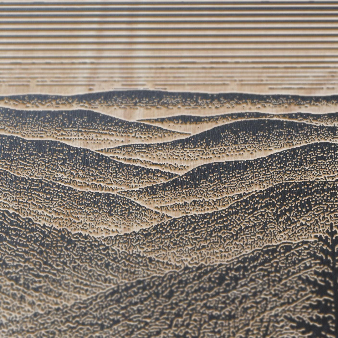 Blue Ridge Mountains Engraved Birch Art Panel