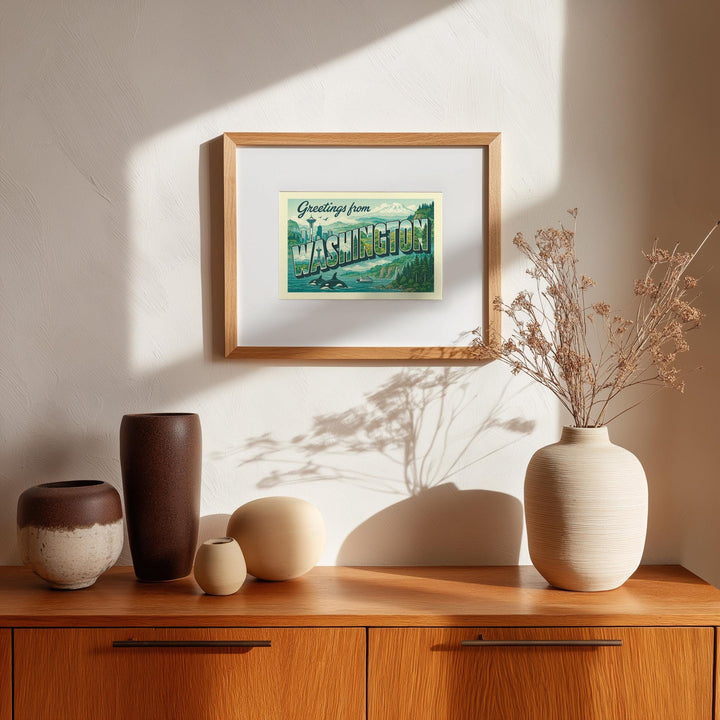 Washington Postcard Art Print