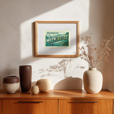 Washington Postcard Art Print