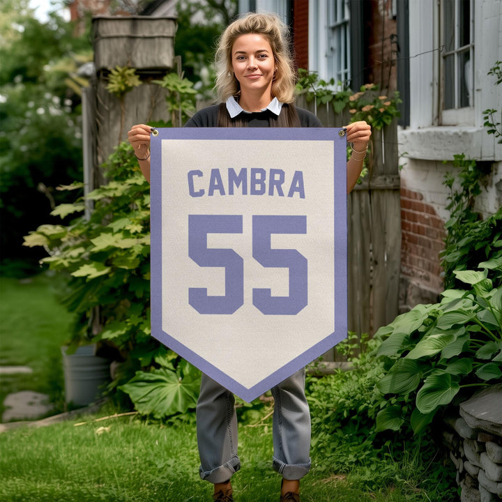 Custom Sports Jersey Style Felt Camp Banner