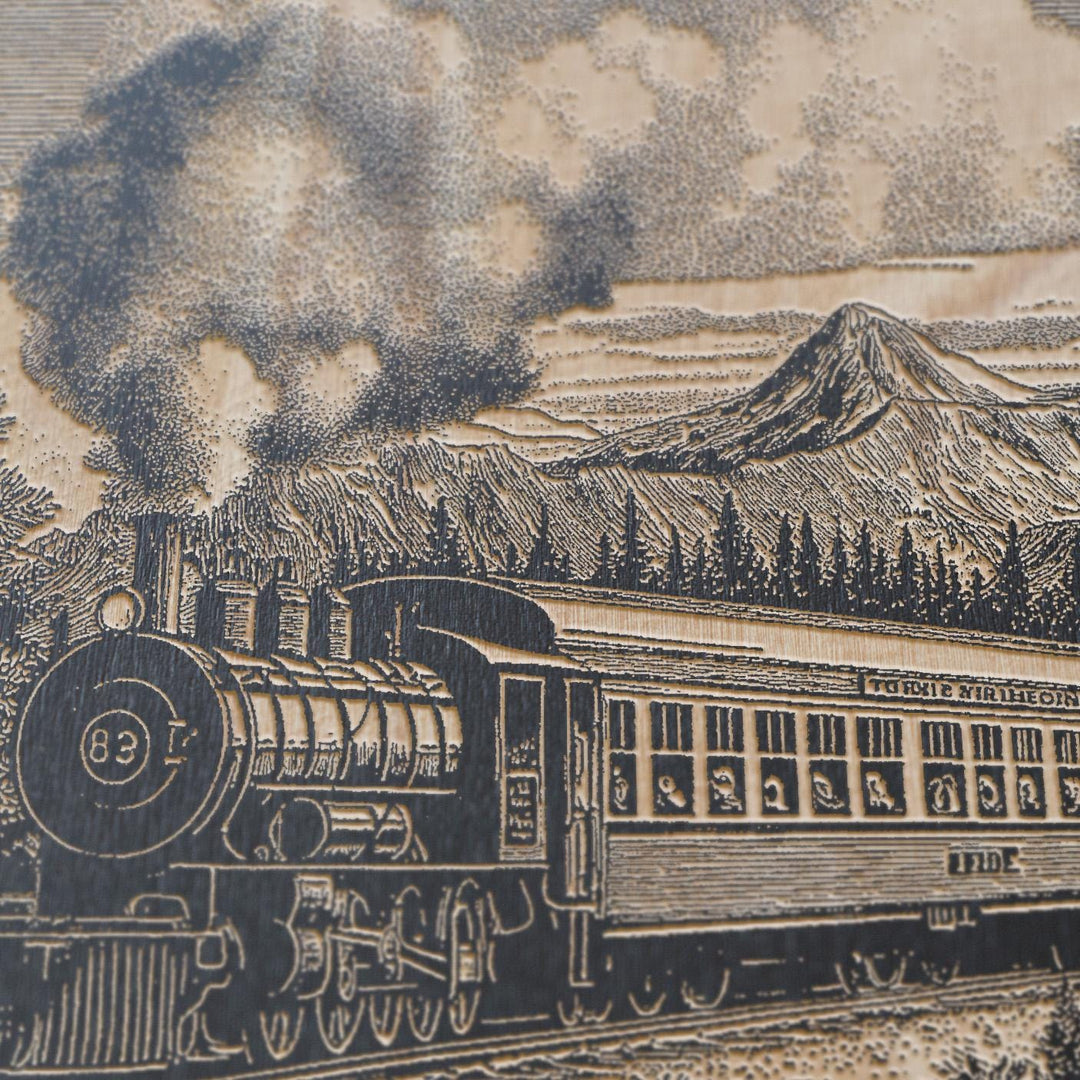 Yukon Railroad Engraved Illustration