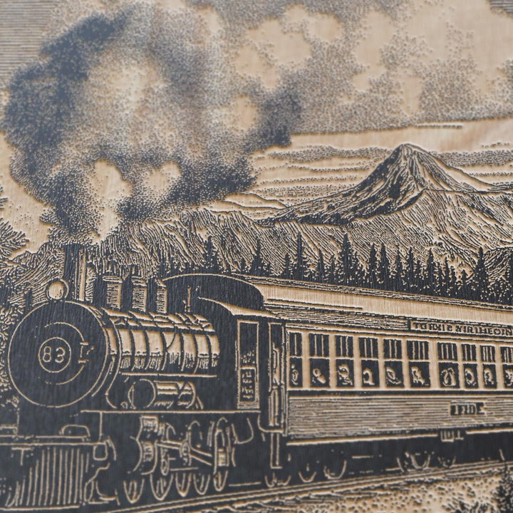 Yukon Railroad Engraved Illustration