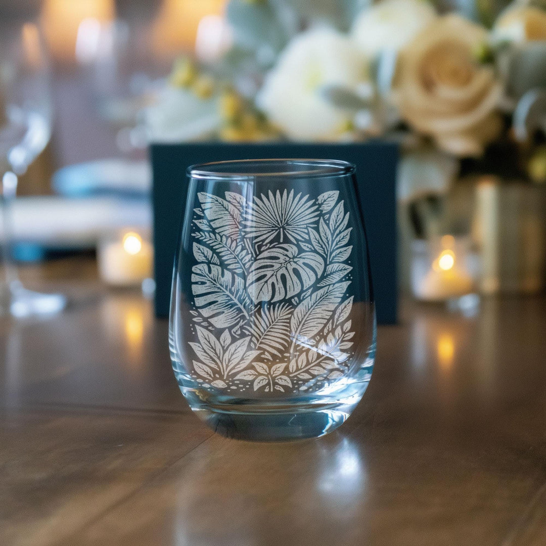 Tropical Leaves Glasses