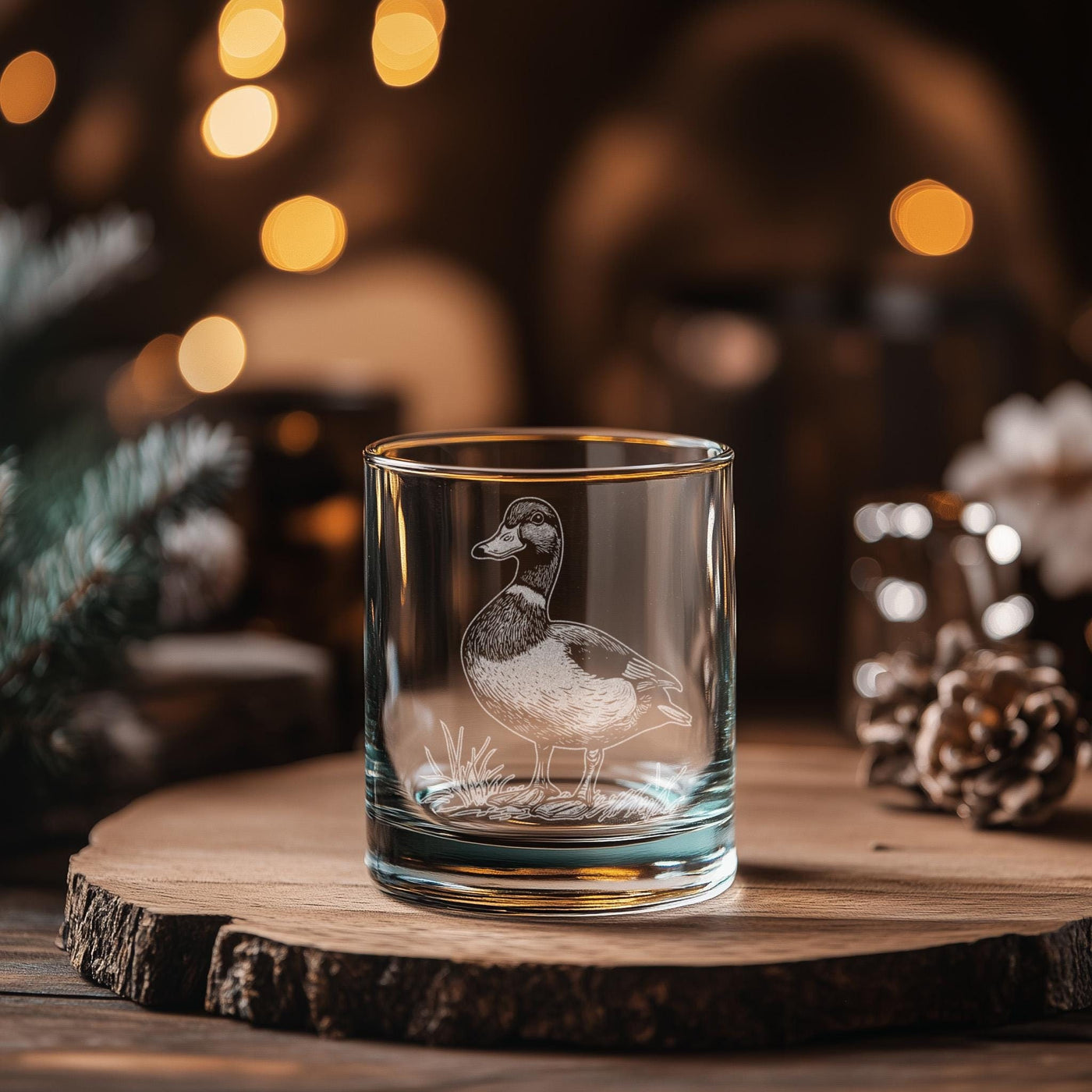 Mallard Duck Glasses | Birding Personalized Whiskey, Wine & Beer Glassware, Nature Inspired Drinkware, Waterfowl Wildlife Decor, Birder Gift