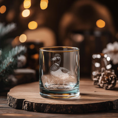 Mallard Duck Glasses | Birding Personalized Whiskey, Wine & Beer Glassware, Nature Inspired Drinkware, Waterfowl Wildlife Decor, Birder Gift
