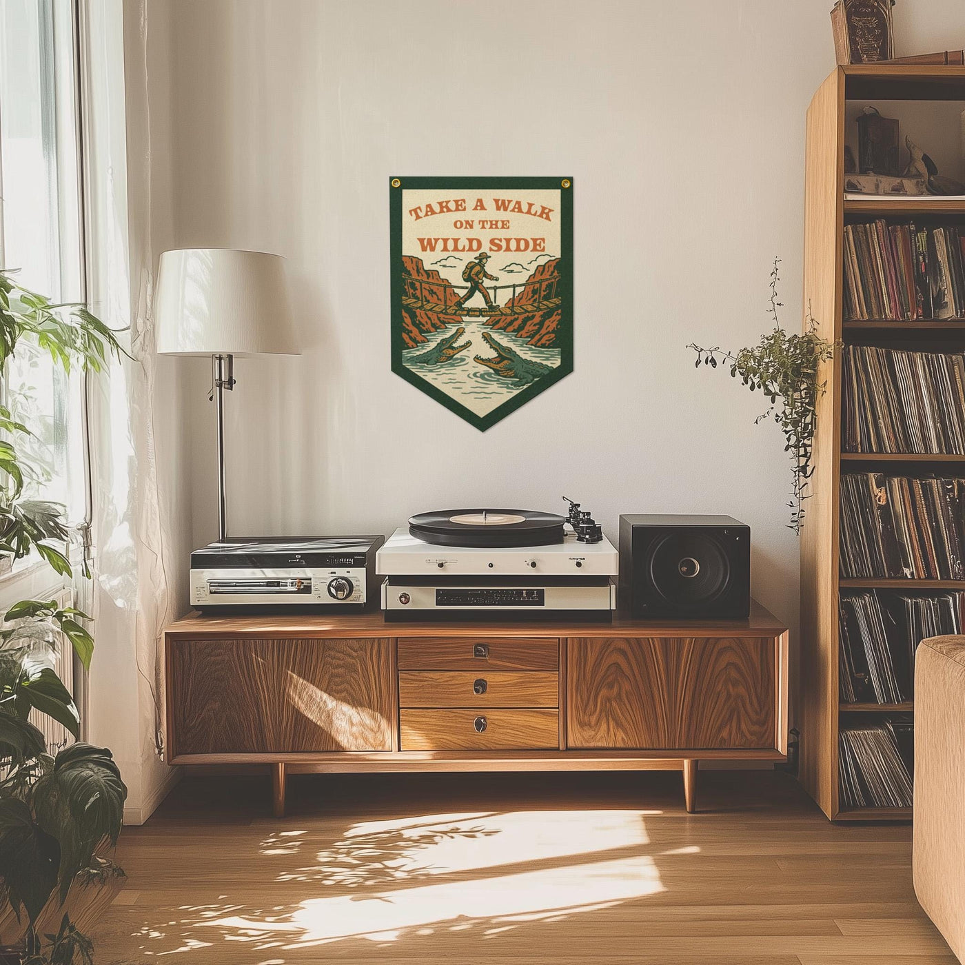 Take A Walk On The Wild Side Felt Camp Flag