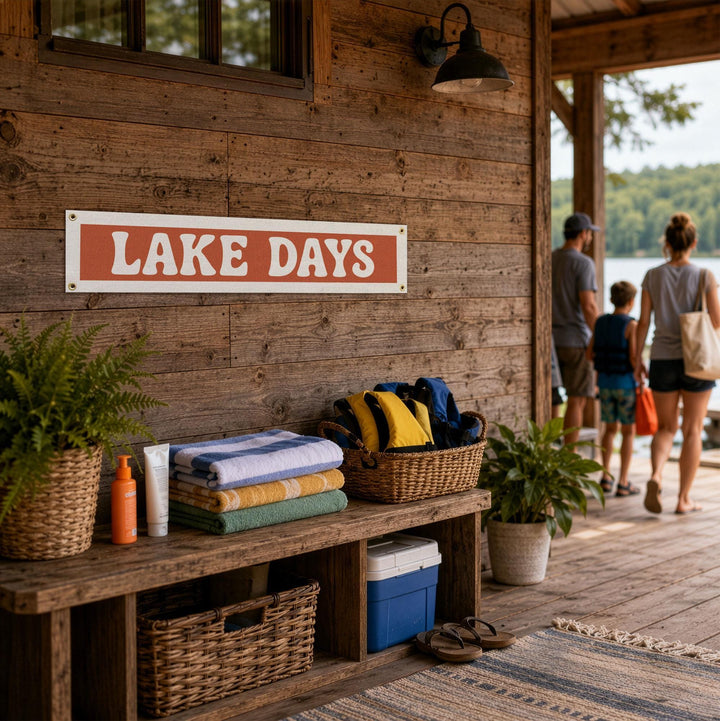 Lake Days Felt Banner