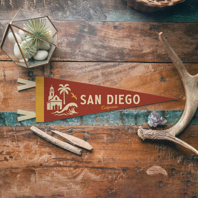 San Diego California Felt Pennant