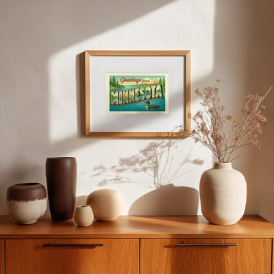 Minnesota Postcard Art Print