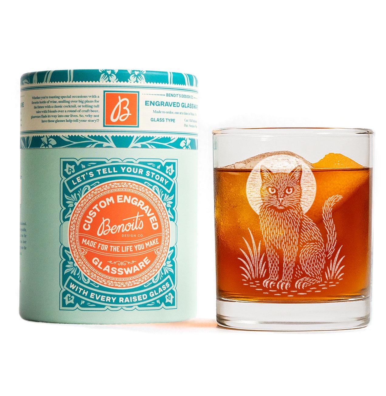 Black Cat & Moon Glasses