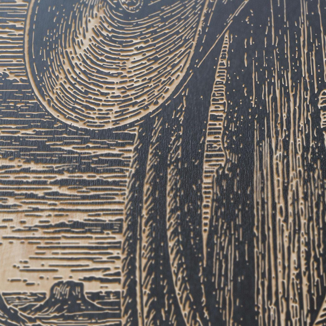 Cowboy Hat Engraved Illustration