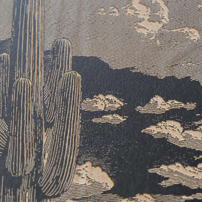 Saguaro Cactus in the Sonora Desert Engraved Wood Illustrations